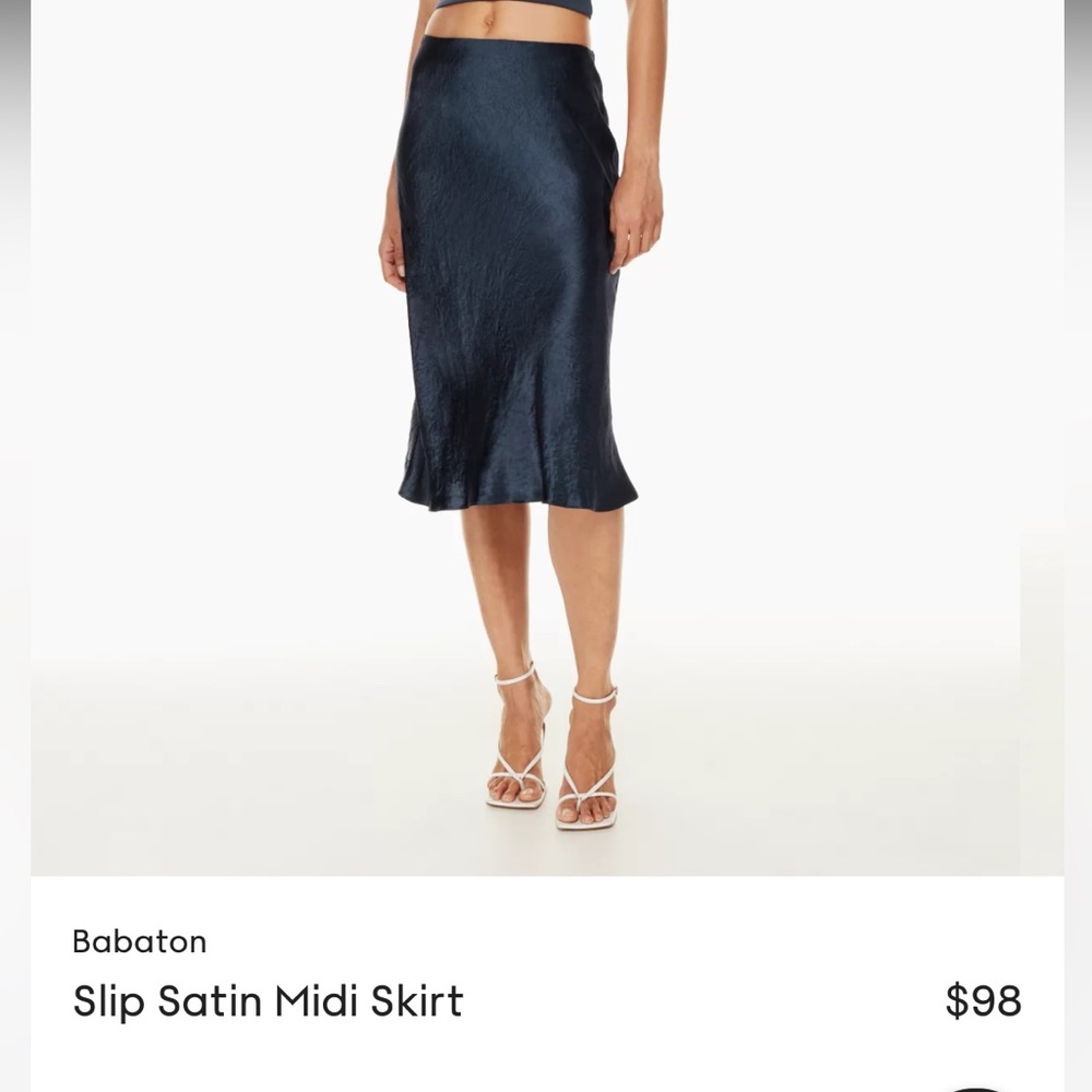 Babaton Satin MIDI Skirt